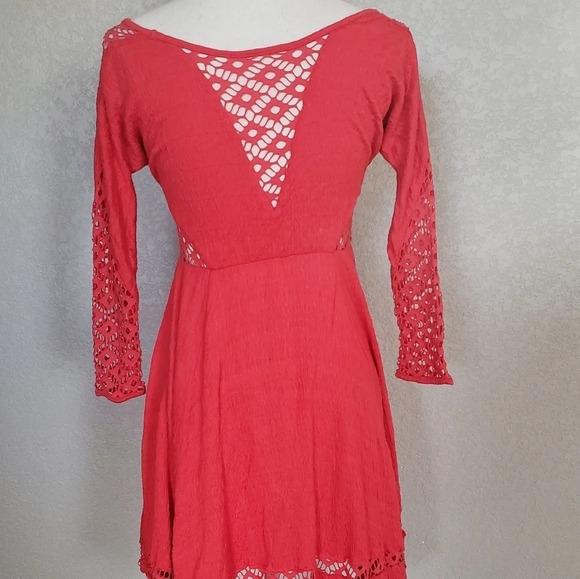 Free People eyelet sleeve dresd - Picture 3 of 7